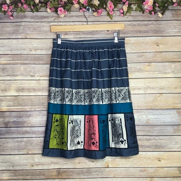 NWT Anthropologie Edmé & Esyllte Pinochle Card Skirt - Picture 1 of 9